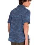 Camisa Manga corta Casual Hombre RELAXED PRINTED POPLIN S/S SHIRT Azul CAT