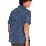 Camisa Manga corta Casual Hombre RELAXED PRINTED POPLIN S/S SHIRT Azul CAT