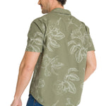 Camisa Manga Corta Hombre Relaxed Poplin Verde CAT