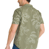 Camisa Manga Corta Hombre Relaxed Poplin Verde CAT