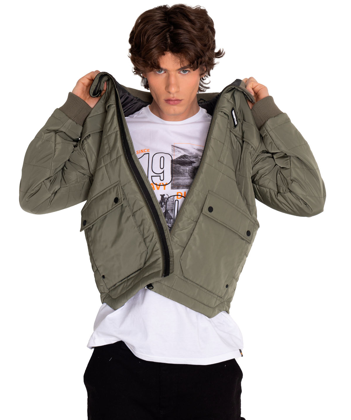 Chaqueta Casual Hombre Terrain Jacket Azul Cat