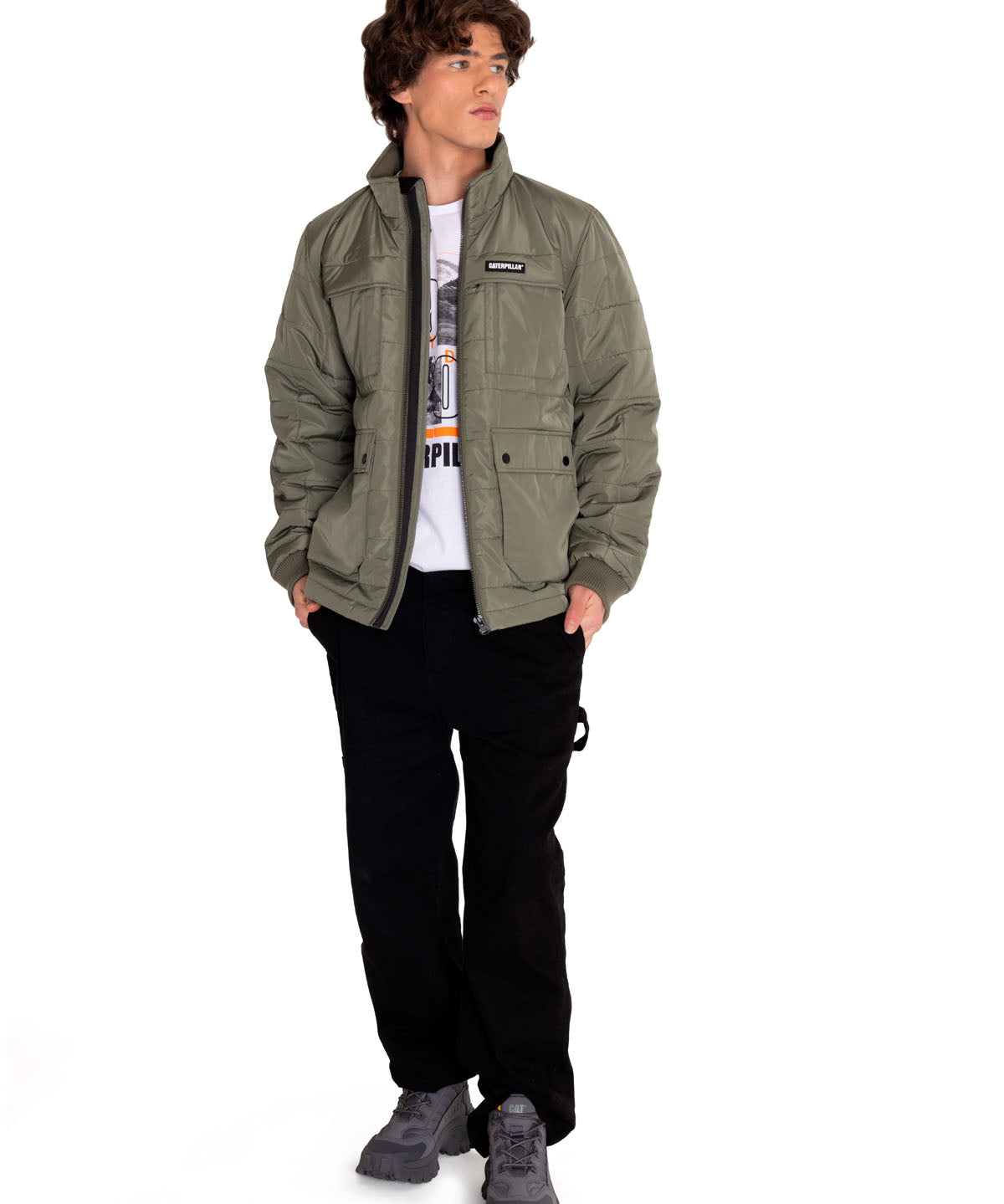 Chaqueta Casual Hombre Terrain Jacket Azul Cat