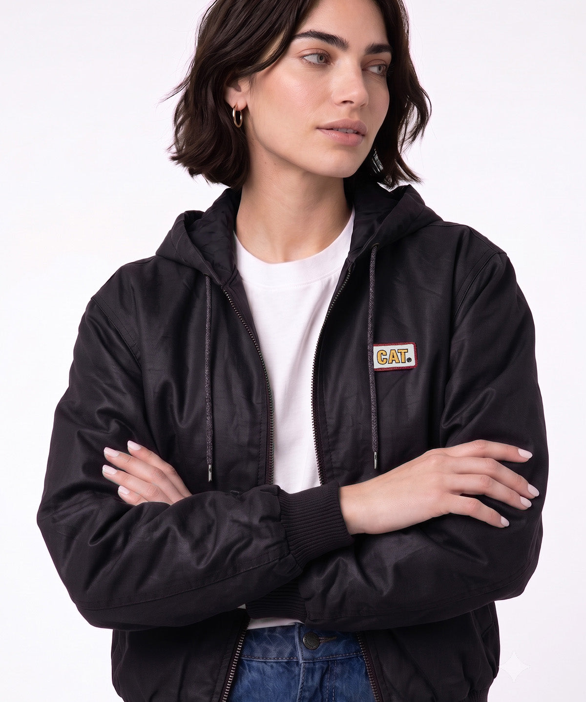 Chaqueta Termica Mujer Encerada Negra
