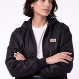 Chaqueta Termica Mujer Encerada Negra