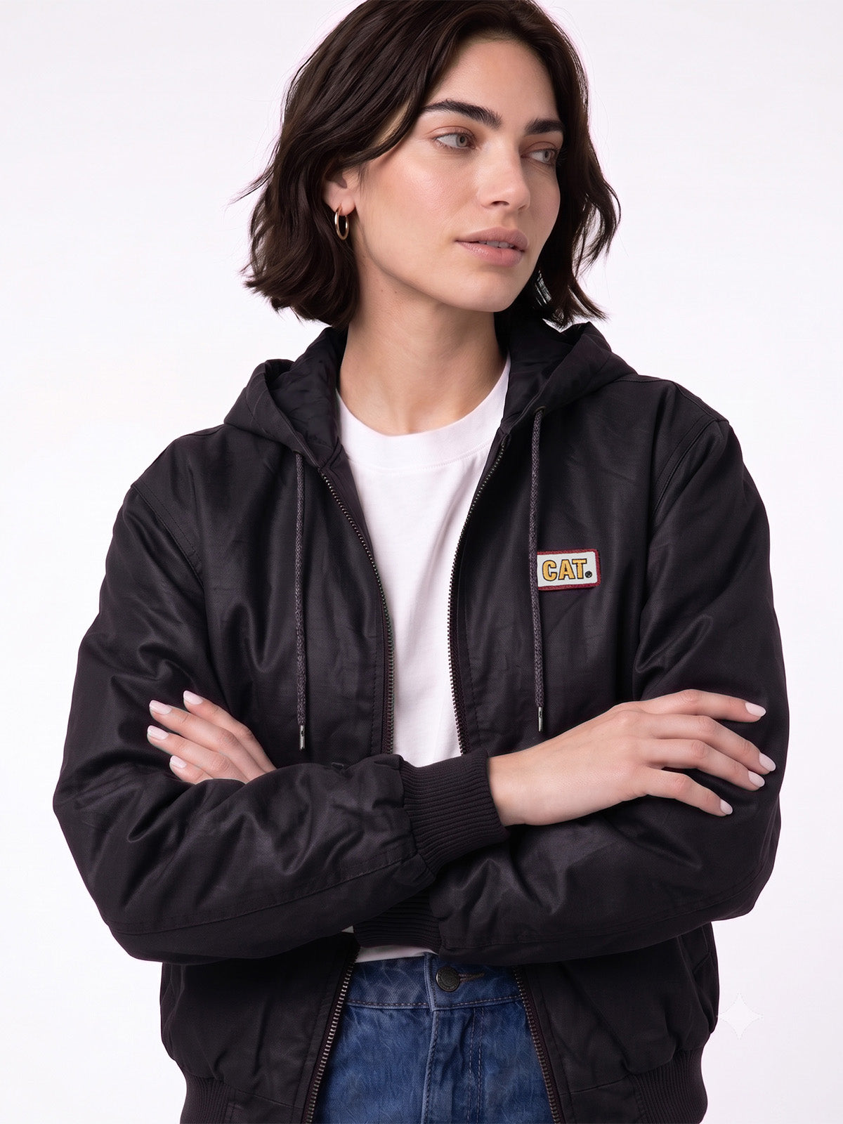 Chaqueta Termica Mujer Encerada Negra