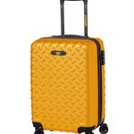 Maleta de Cabina Con Cierre Seguridad Unisex Industrial Plate 20" Trolley Mostaza Cat