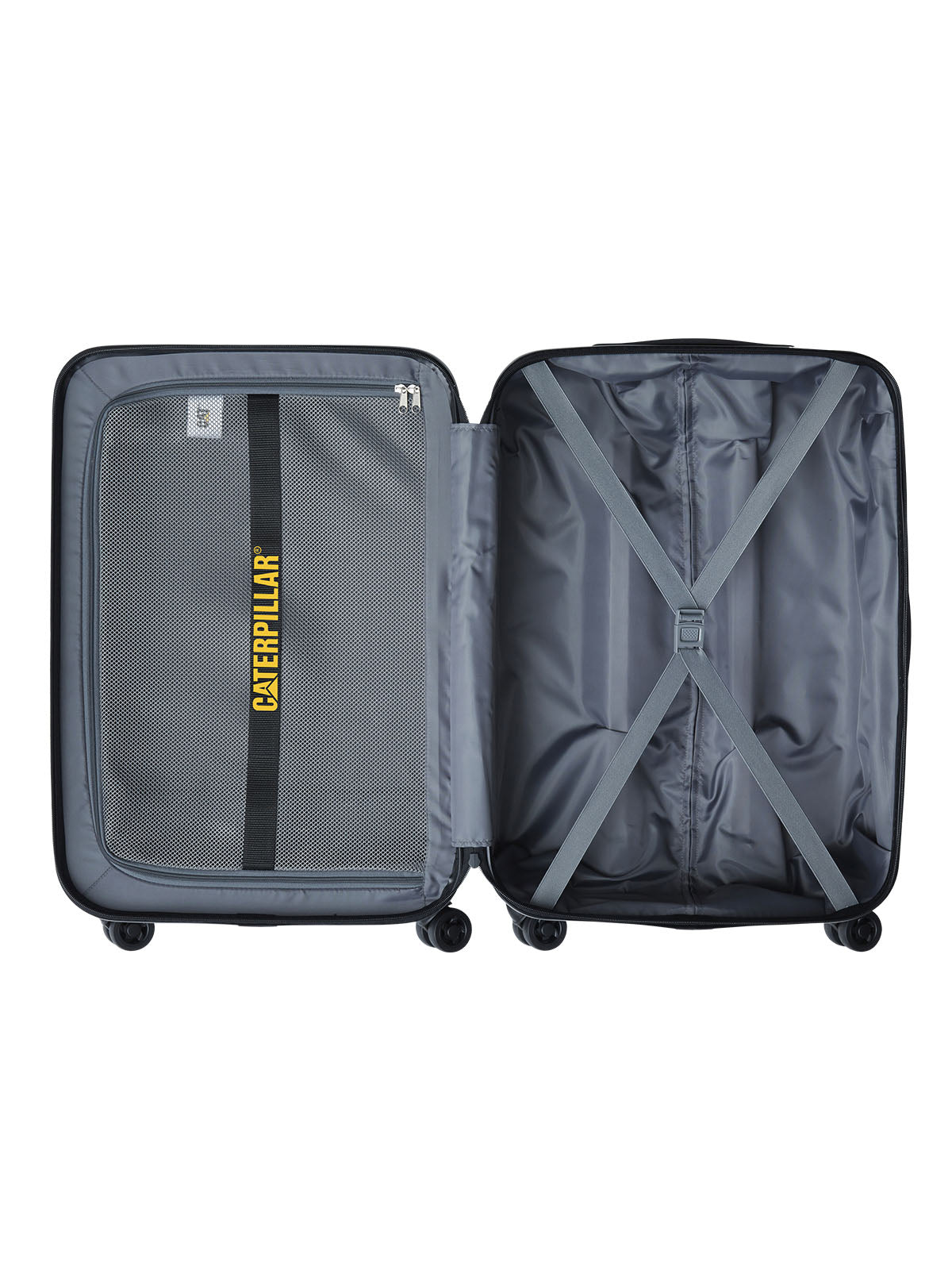 Maleta de Cabina Con Cierre Seguridad Unisex Industrial Plate 20" Trolley Mostaza Cat