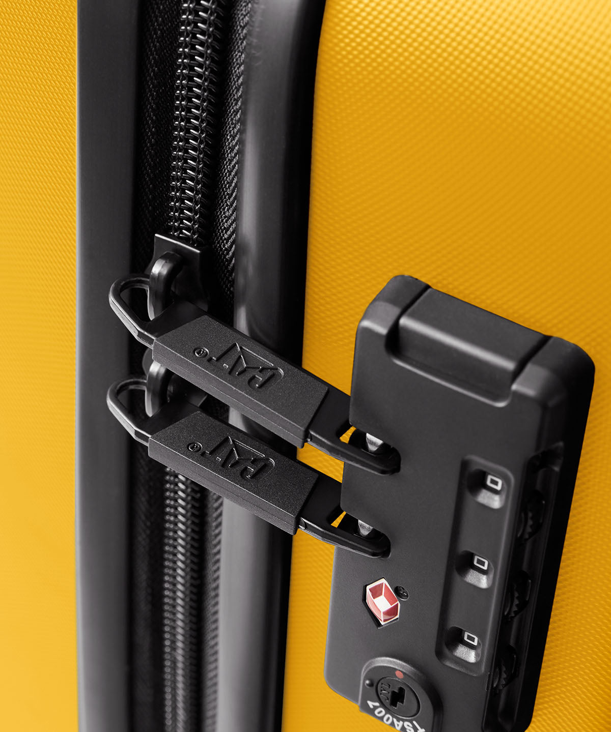 Maleta de Cabina Con Cierre Seguridad Unisex Industrial Plate 20" Trolley Mostaza Cat