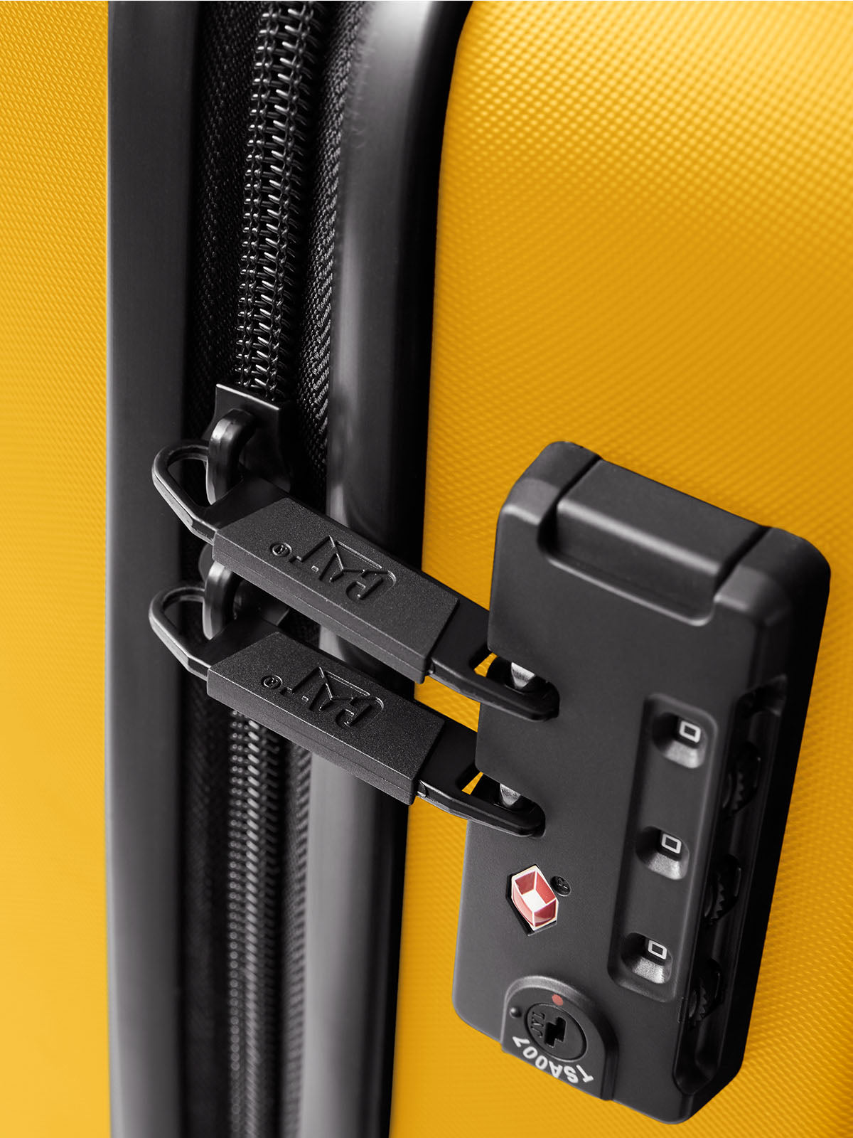 Maleta de Cabina Con Cierre Seguridad Unisex Industrial Plate 20" Trolley Mostaza Cat