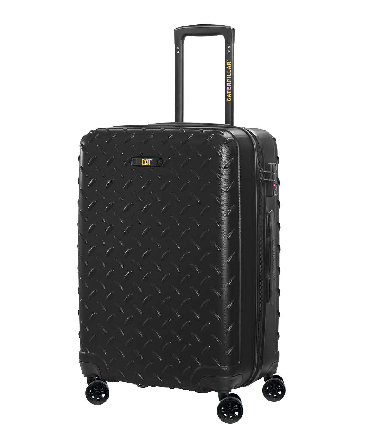Maleta Con Cierre Seguridad Unisex Industrial Plate 24" Trolley Negra Cat