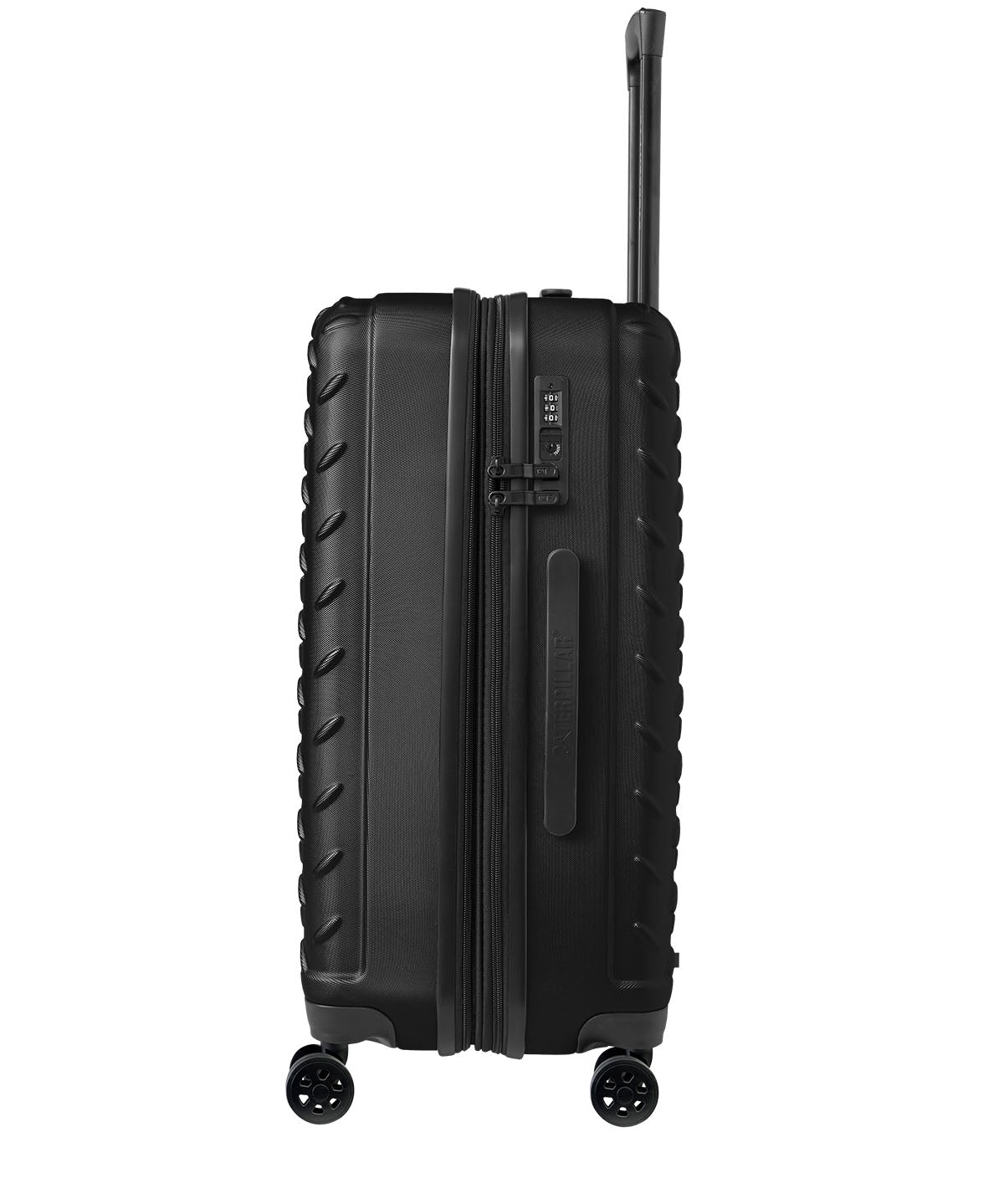 Maleta Con Cierre Seguridad Unisex Industrial Plate 24" Trolley Negra Cat