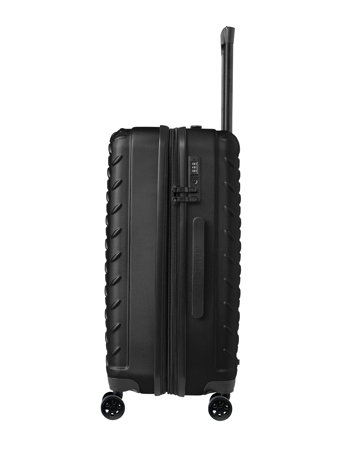 Maleta Con Cierre Seguridad Unisex Industrial Plate 24" Trolley Negra Cat