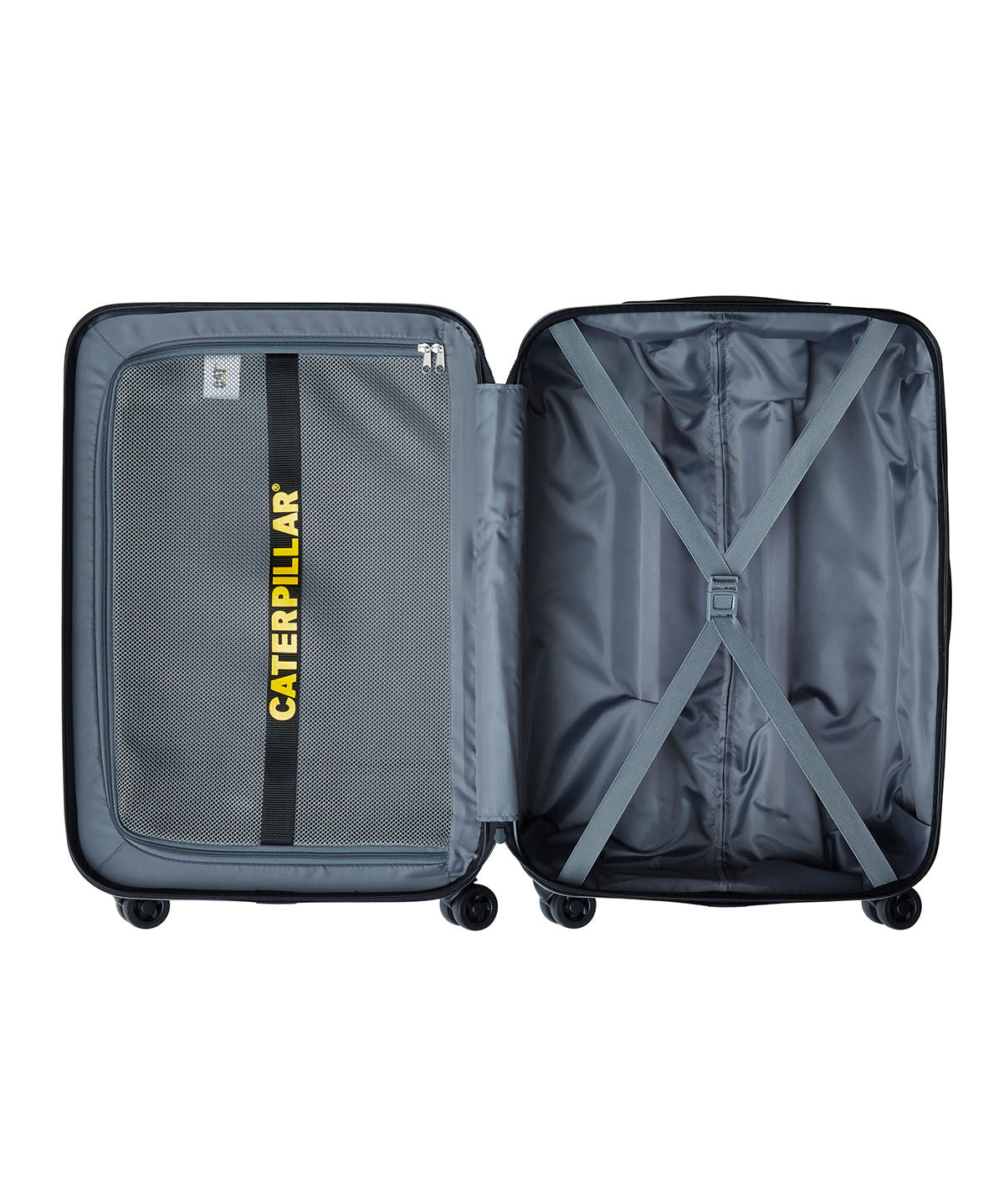 Maleta Con Cierre Seguridad Unisex Industrial Plate 24" Trolley Negra Cat