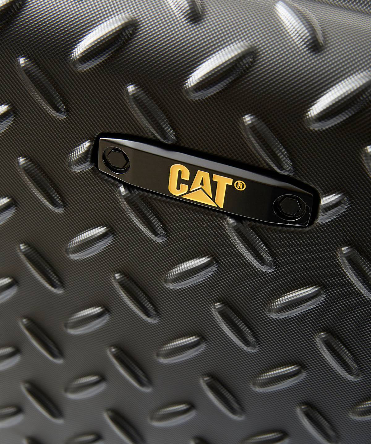 Maleta Con Cierre Seguridad Unisex Industrial Plate 24" Trolley Negra Cat