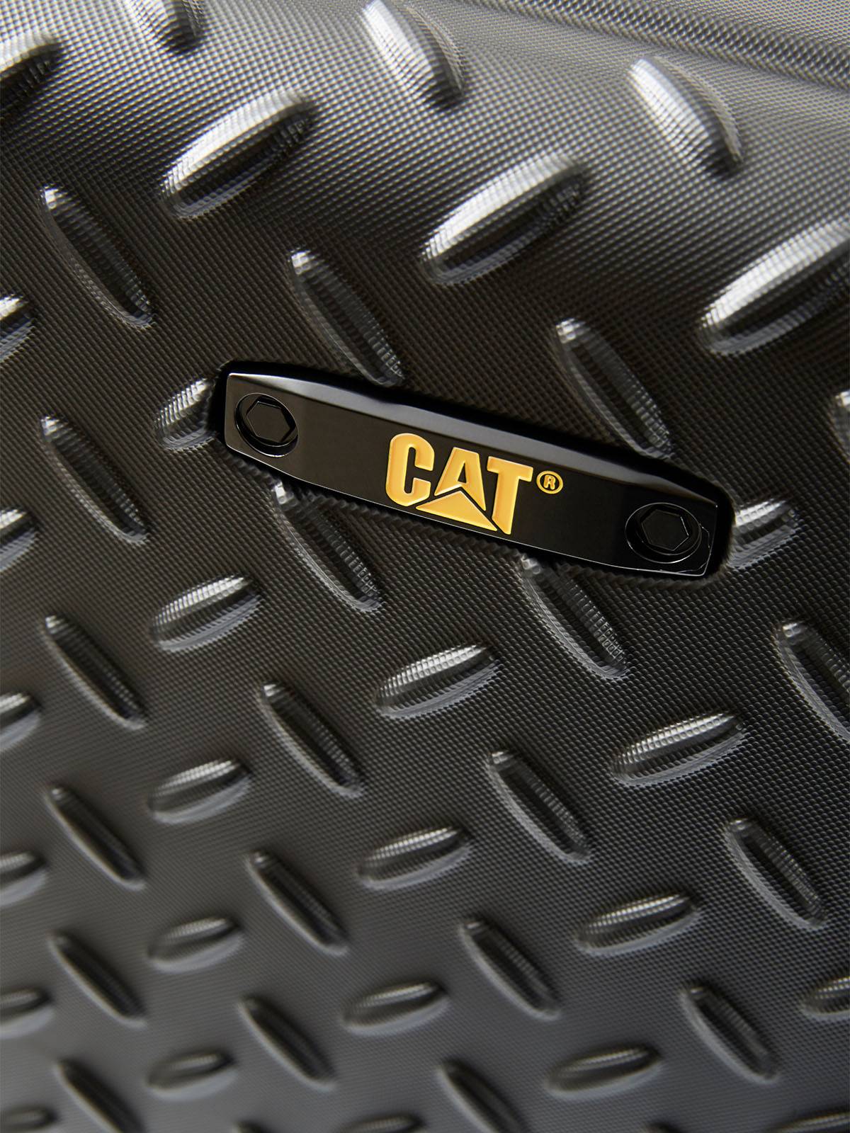 Maleta Con Cierre Seguridad Unisex Industrial Plate 24" Trolley Negra Cat