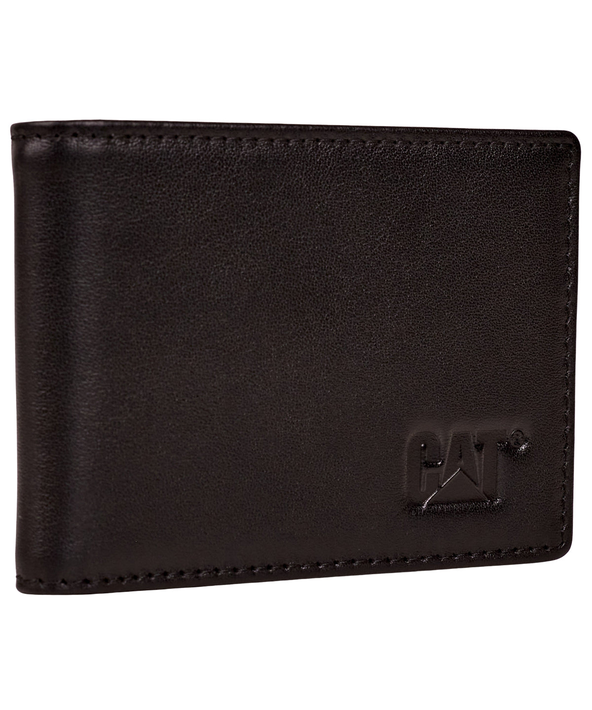 Billetera de Cuero Hombre CAT Sydney Leather Wallet con Clip - Negro