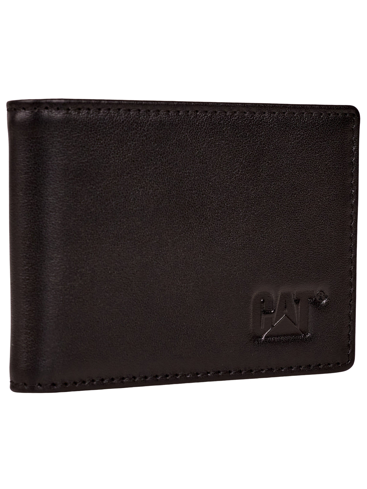 Billetera de Cuero Hombre CAT Sydney Leather Wallet con Clip - Negro