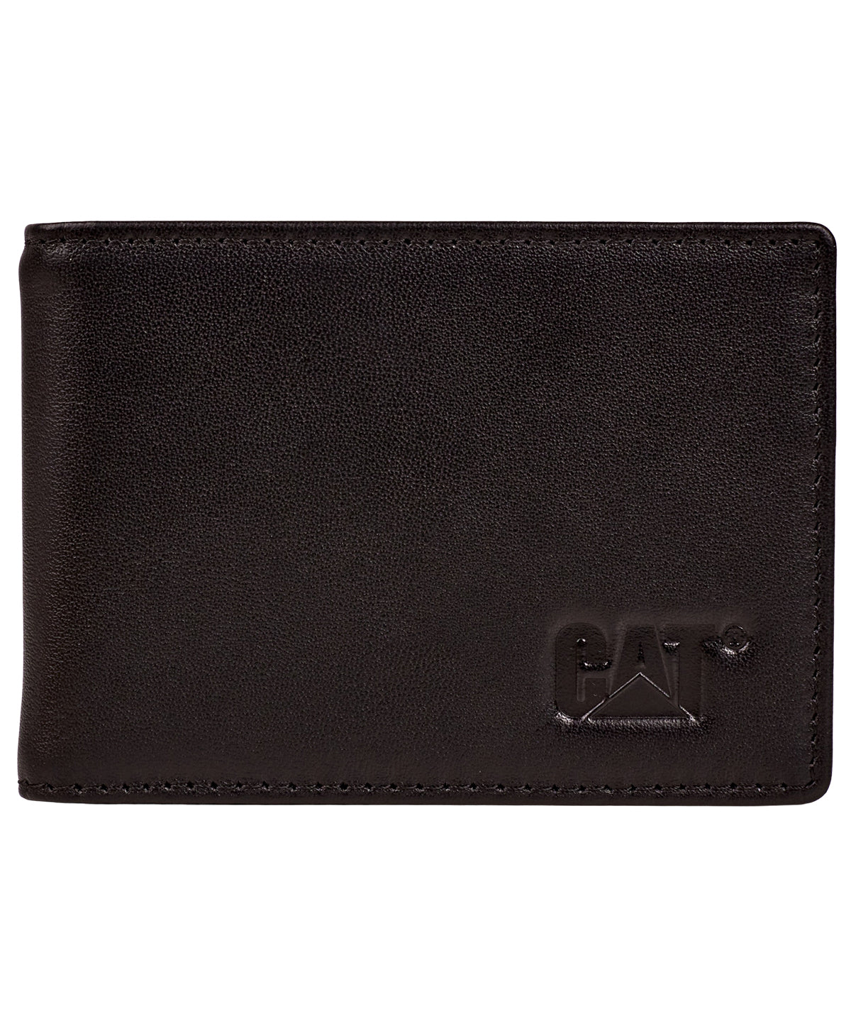 Billetera de Cuero Hombre CAT Sydney Leather Wallet con Clip - Negro
