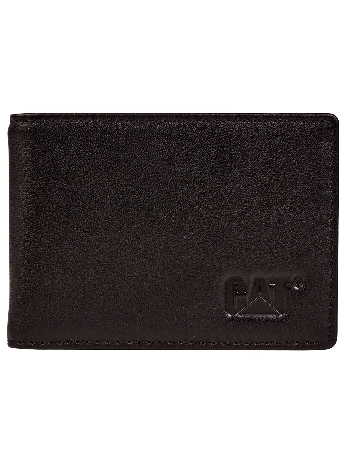 Billetera de Cuero Hombre CAT Sydney Leather Wallet con Clip - Negro