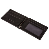 Billetera de Cuero Hombre CAT Sydney Leather Wallet con Clip - Negro