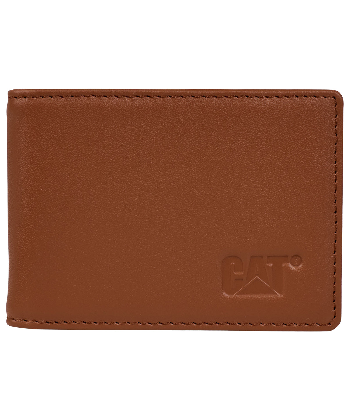 Billetera de Cuero Hombre CAT Sydney Leather Wallet con Clip - Cognac