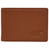 Billetera de Cuero Hombre CAT Sydney Leather Wallet con Clip - Cognac