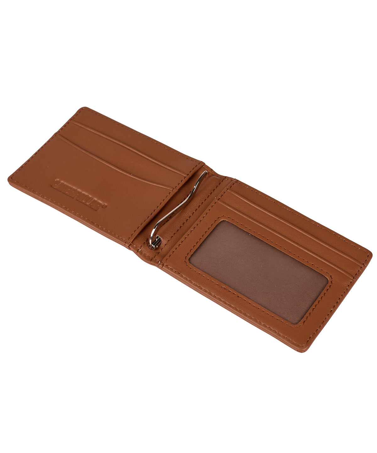 Billetera de Cuero Hombre CAT Sydney Leather Wallet con Clip - Cognac