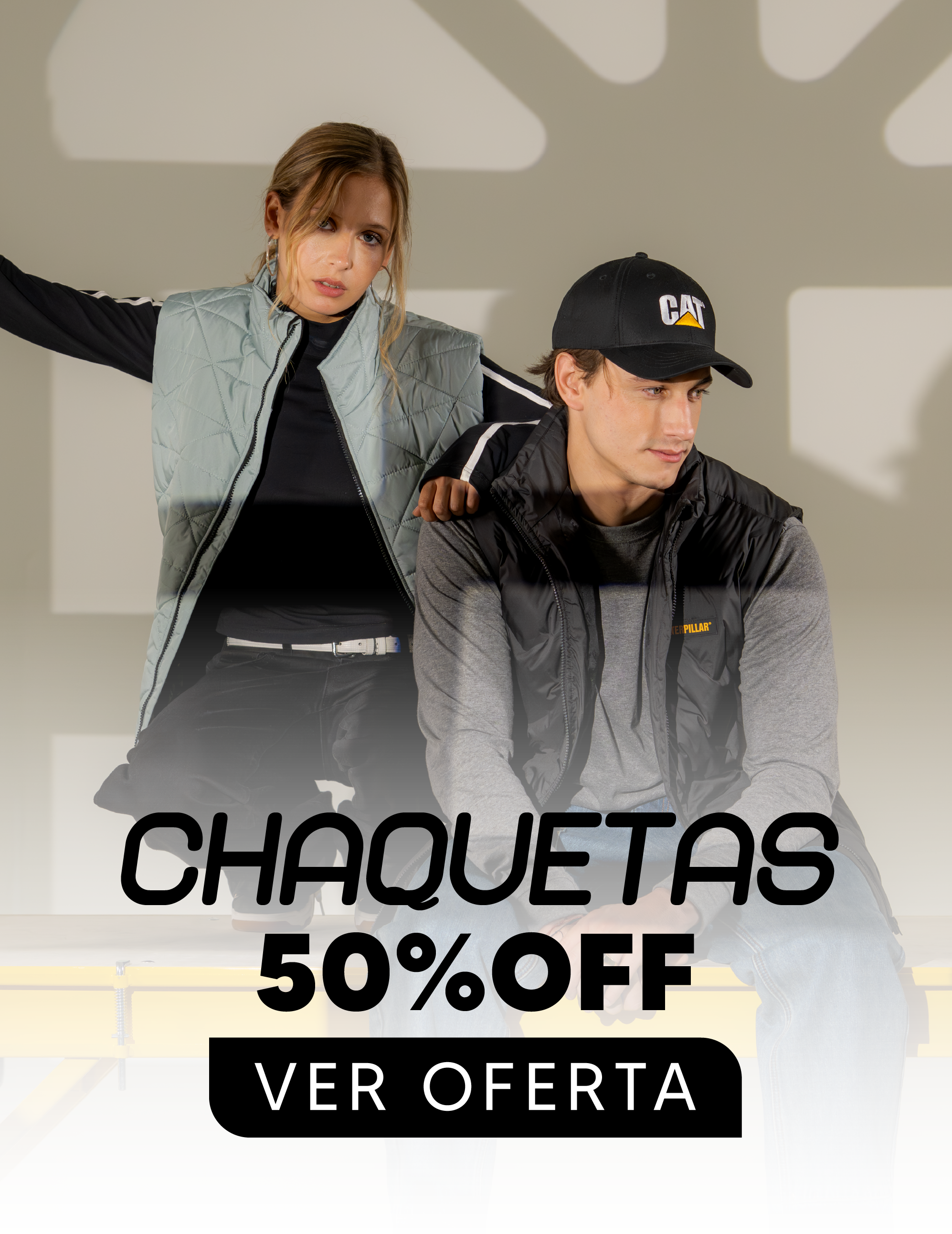 CAT chaquetas sin mangas 50% off