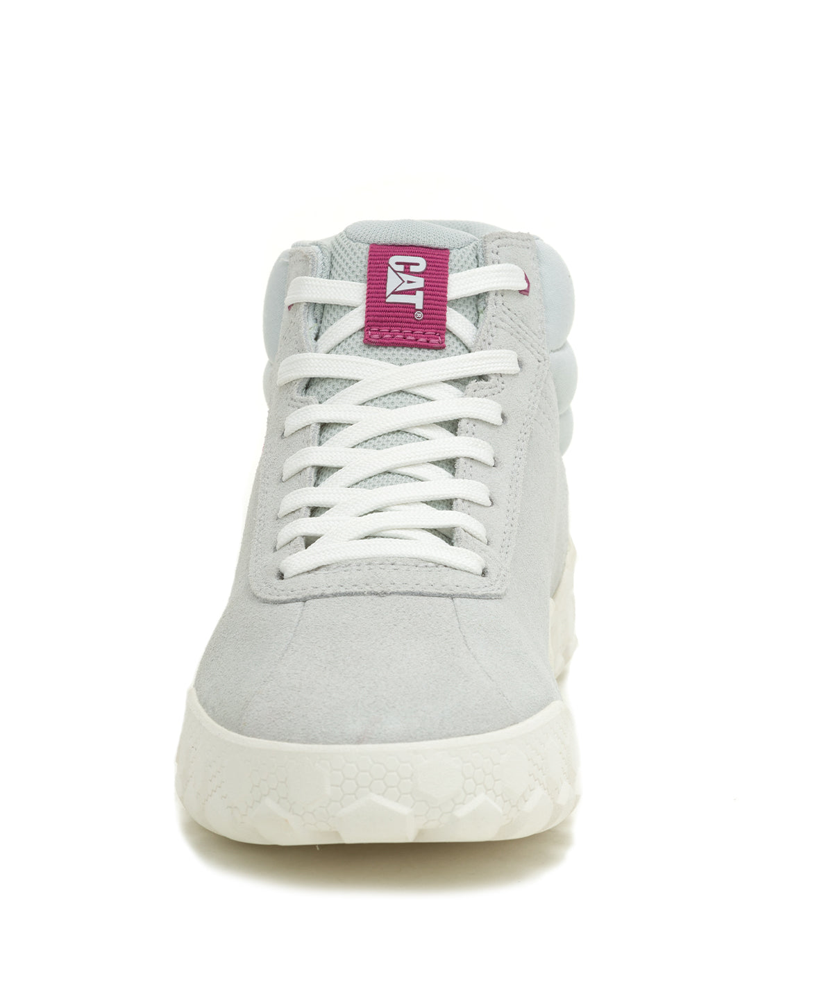 Zapatilla Con Caña Gamuza Mujer Hex + Mid Gris Claro Cat