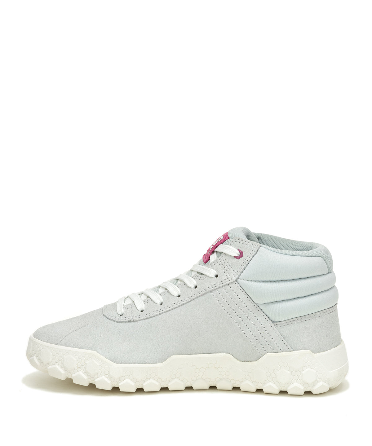 Zapatilla Con Caña Gamuza Mujer Hex + Mid Gris Claro Cat