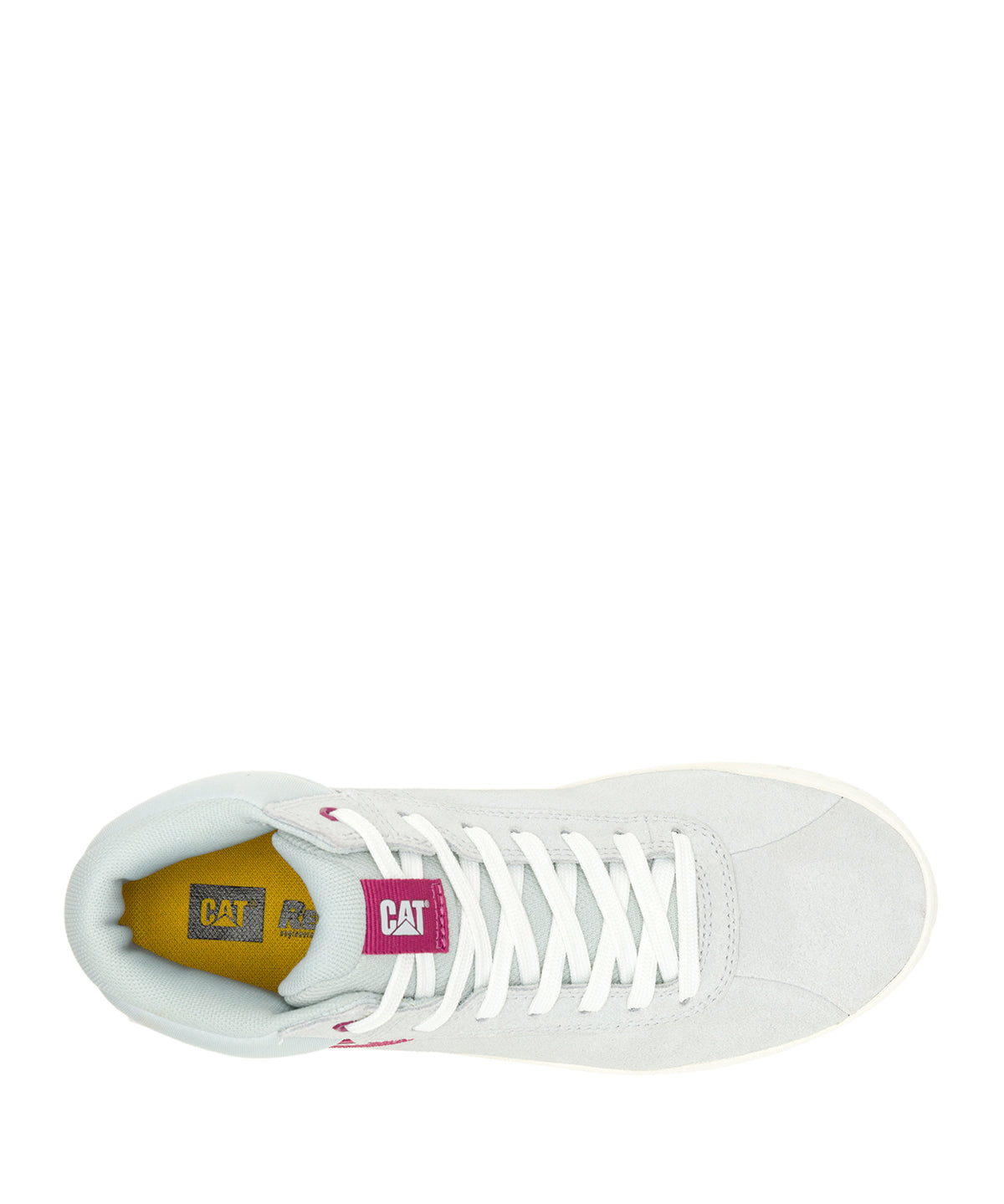 Zapatilla Con Caña Gamuza Mujer Hex + Mid Gris Claro Cat