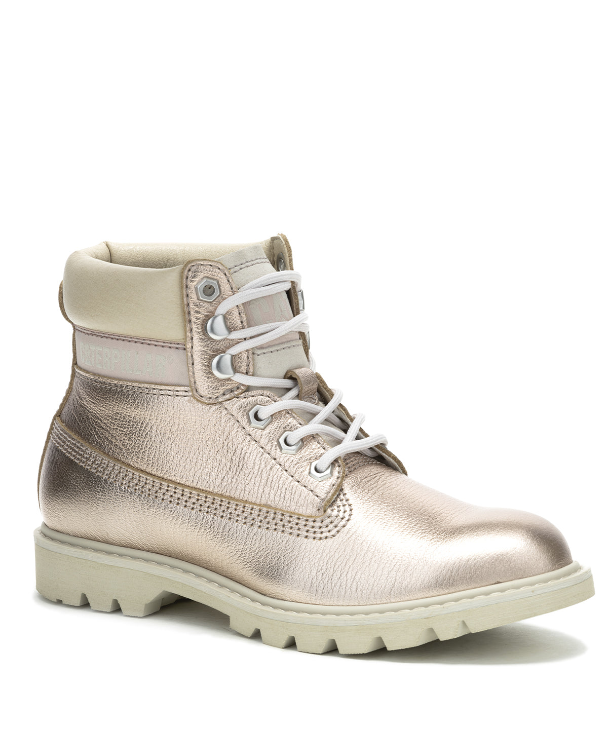 Botín Cuero Mujer Colorado Womens Metalizado Cat