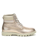 Botín Cuero Mujer Colorado Womens Metalizado Cat