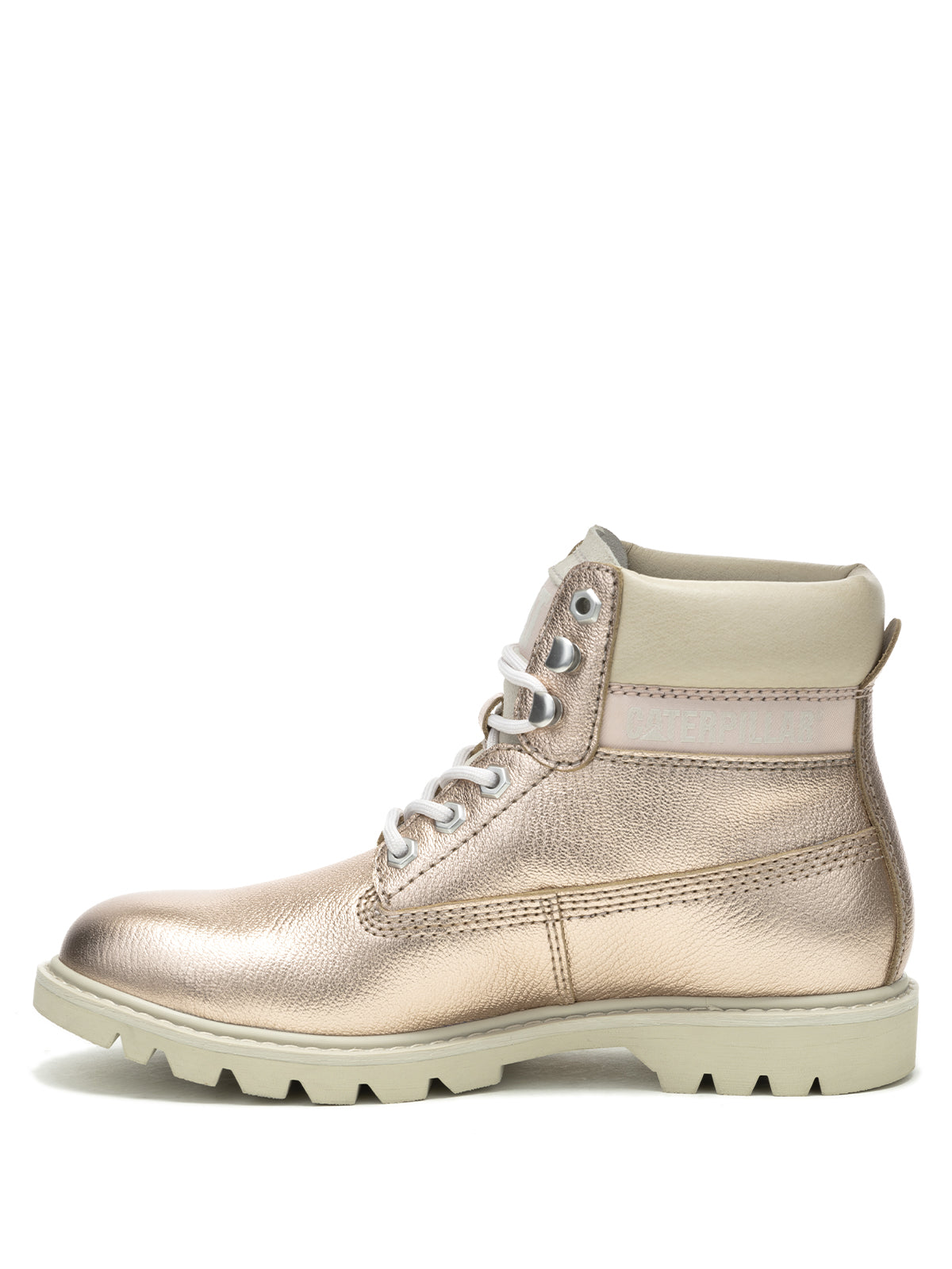 Botín Cuero Mujer Colorado Womens Metalizado Cat