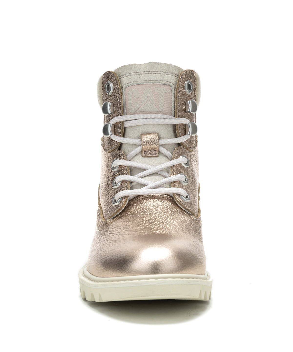 Botín Cuero Mujer Colorado Womens Metalizado Cat