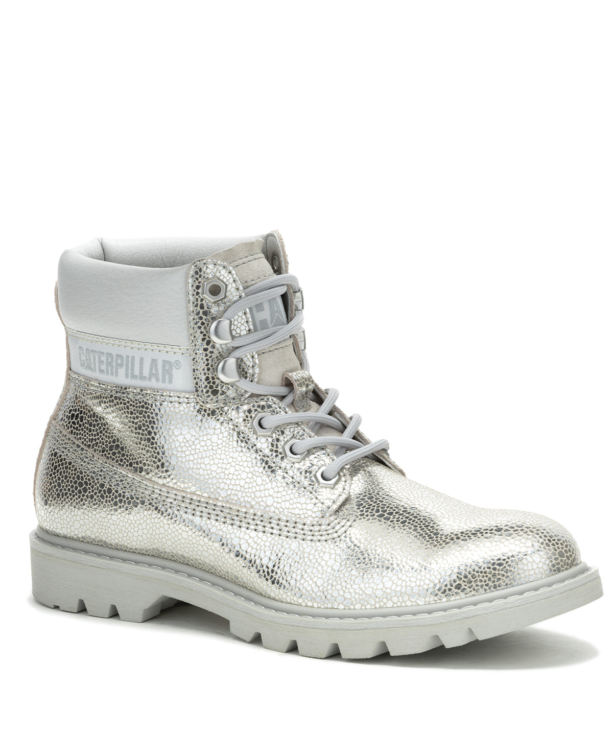 Botín Cuero Mujer Colorado Womens Metalizado Cat