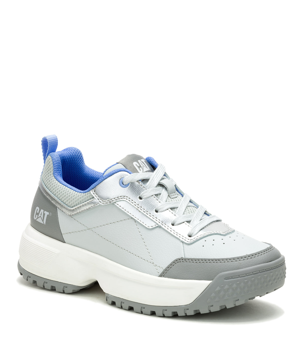 Zapatilla Cuero Mujer Flame Gris Claro Cat