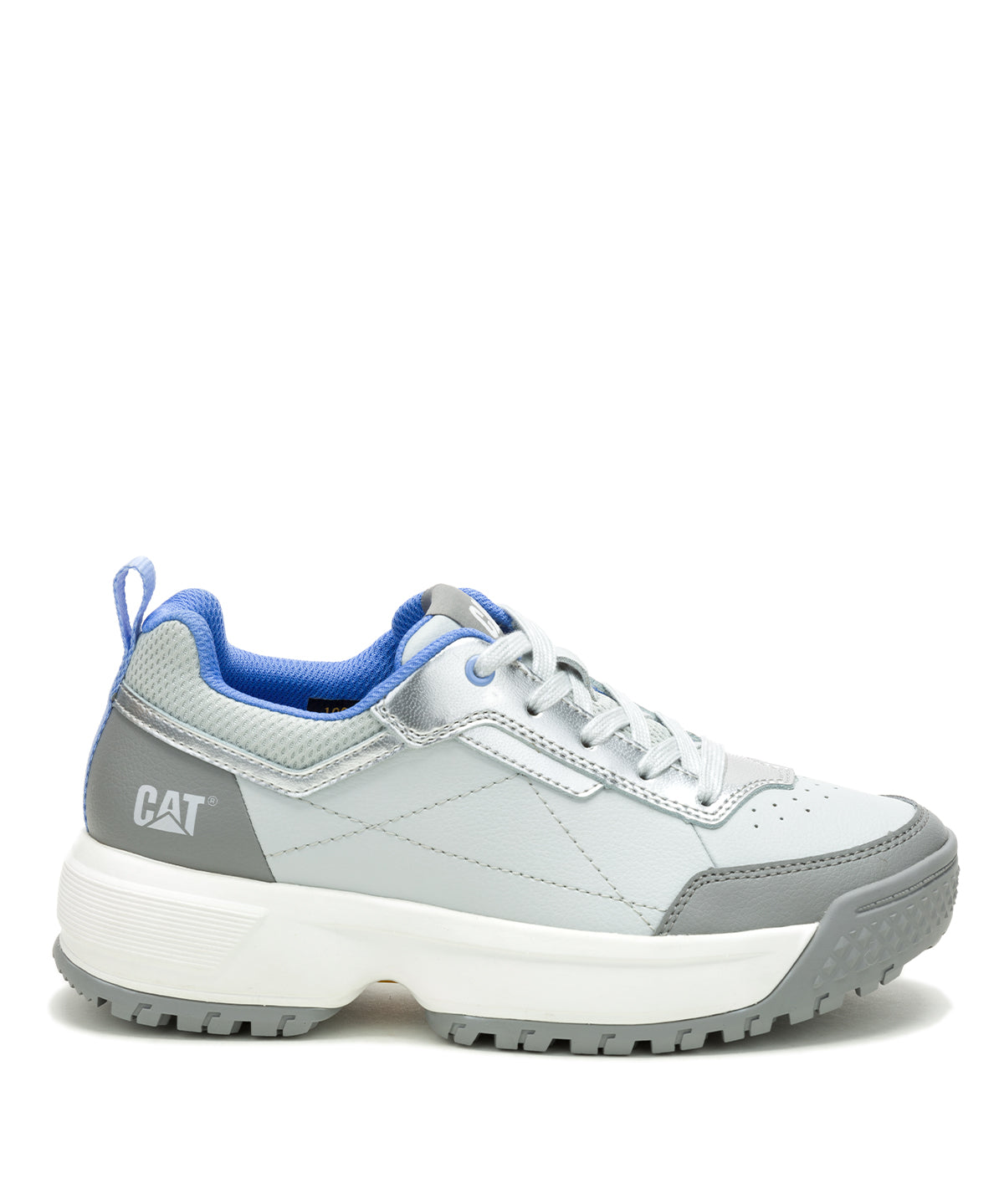 Zapatilla Cuero Mujer Flame Gris Claro Cat