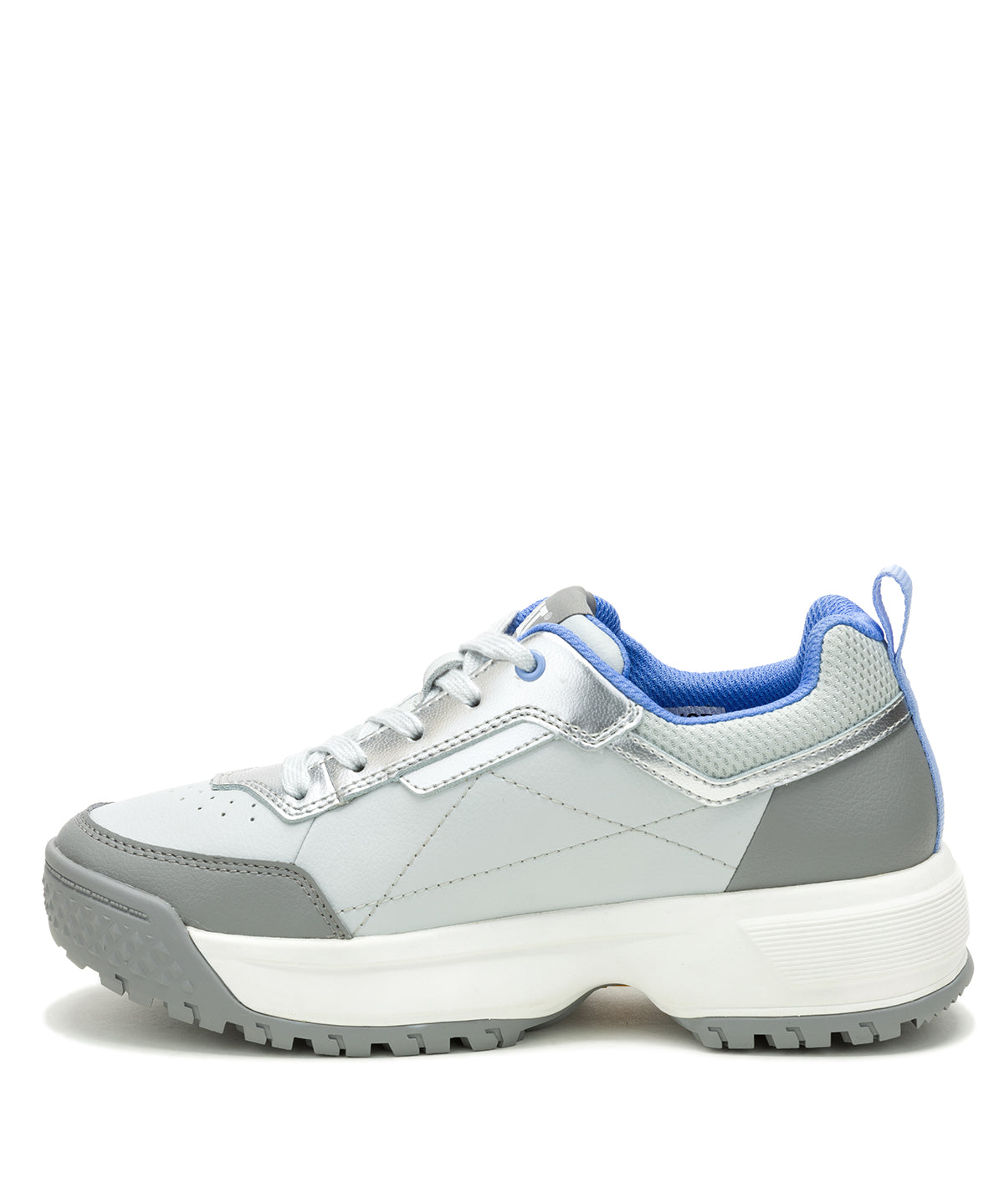 Zapatilla Cuero Mujer Flame Gris Claro Cat