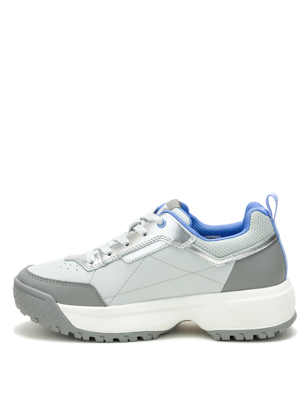 Zapatilla Cuero Mujer Flame Gris Claro Cat