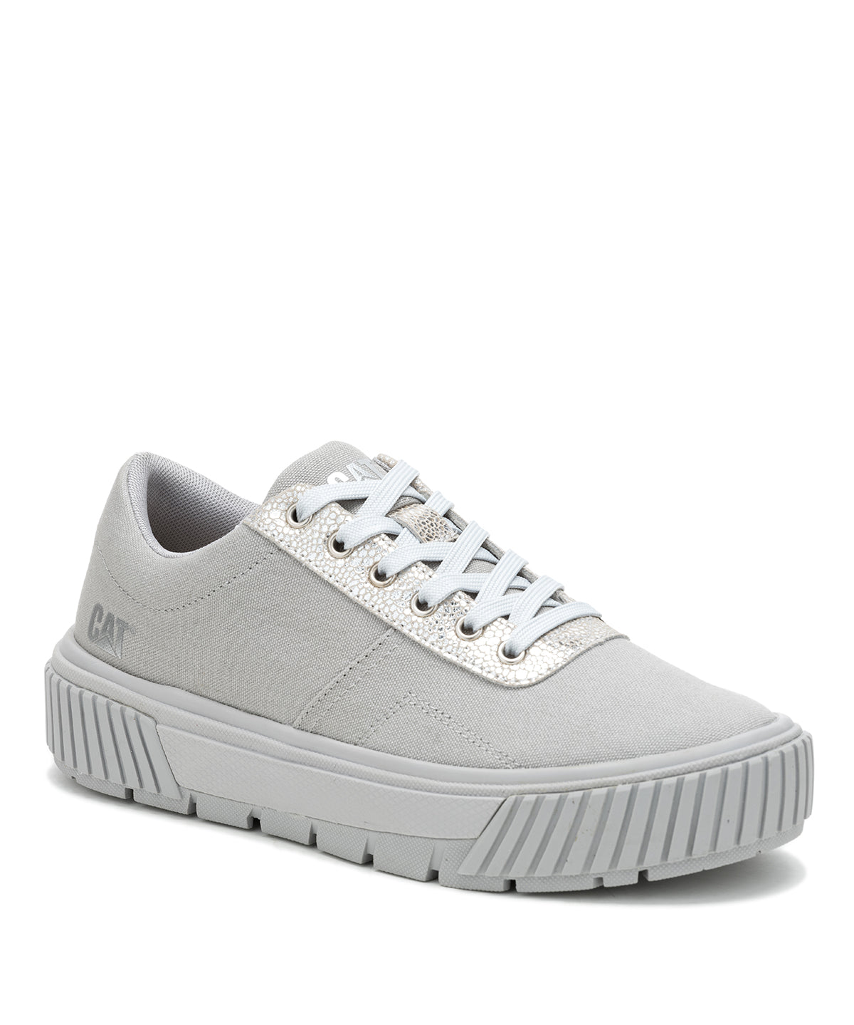 Zapatilla Casual Mujer Amp Canvas Gris Claro Cat
