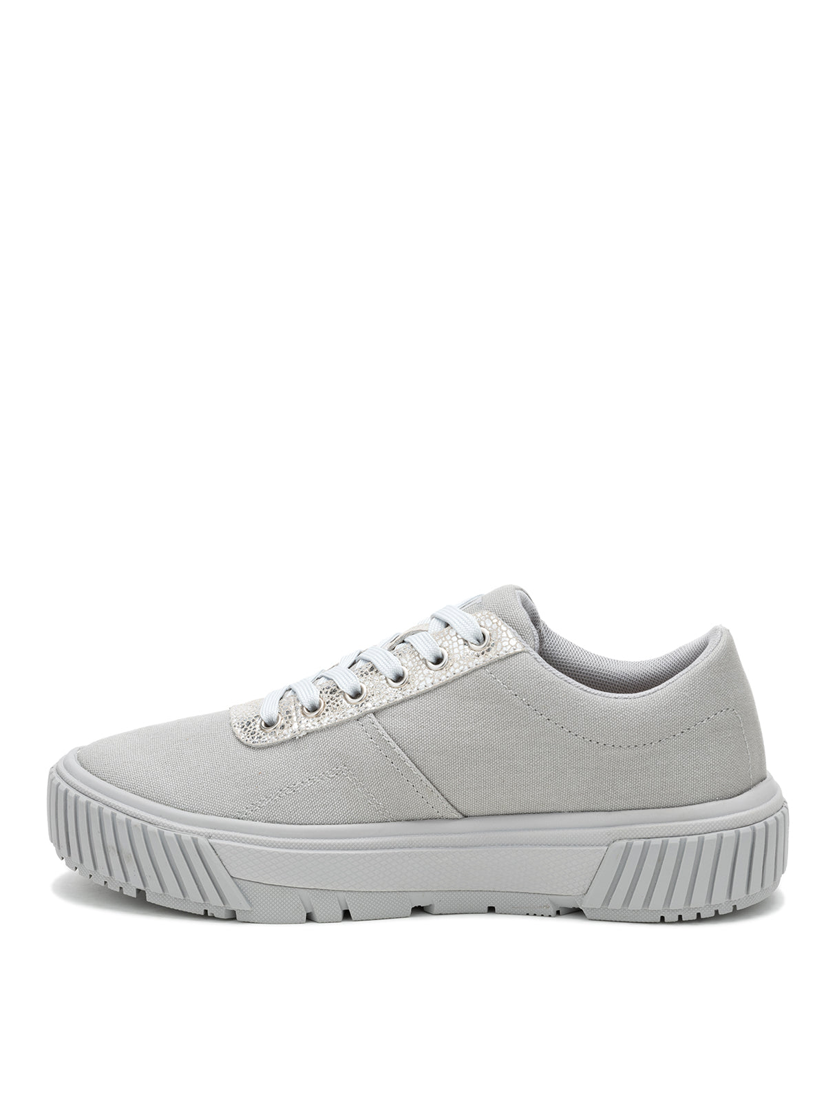 Zapatilla Casual Mujer Amp Canvas Gris Claro Cat