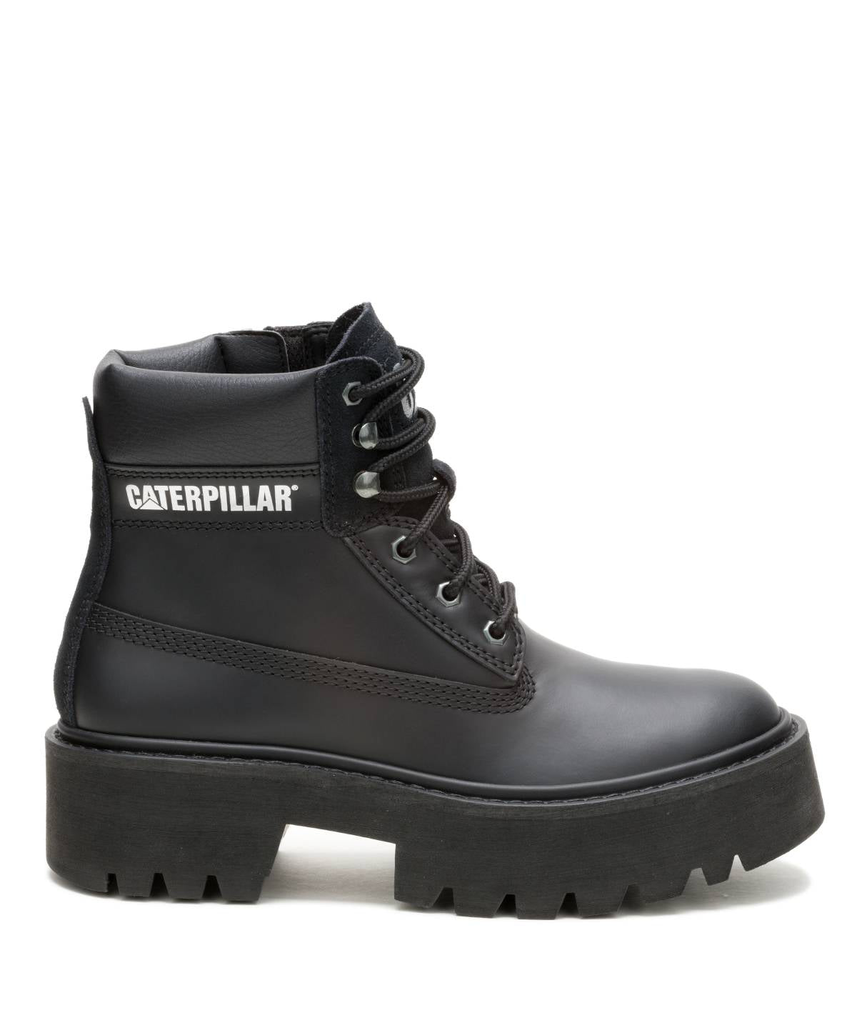 Botín Cuero Colorado Max 6 Zip Mujer Negro Cat