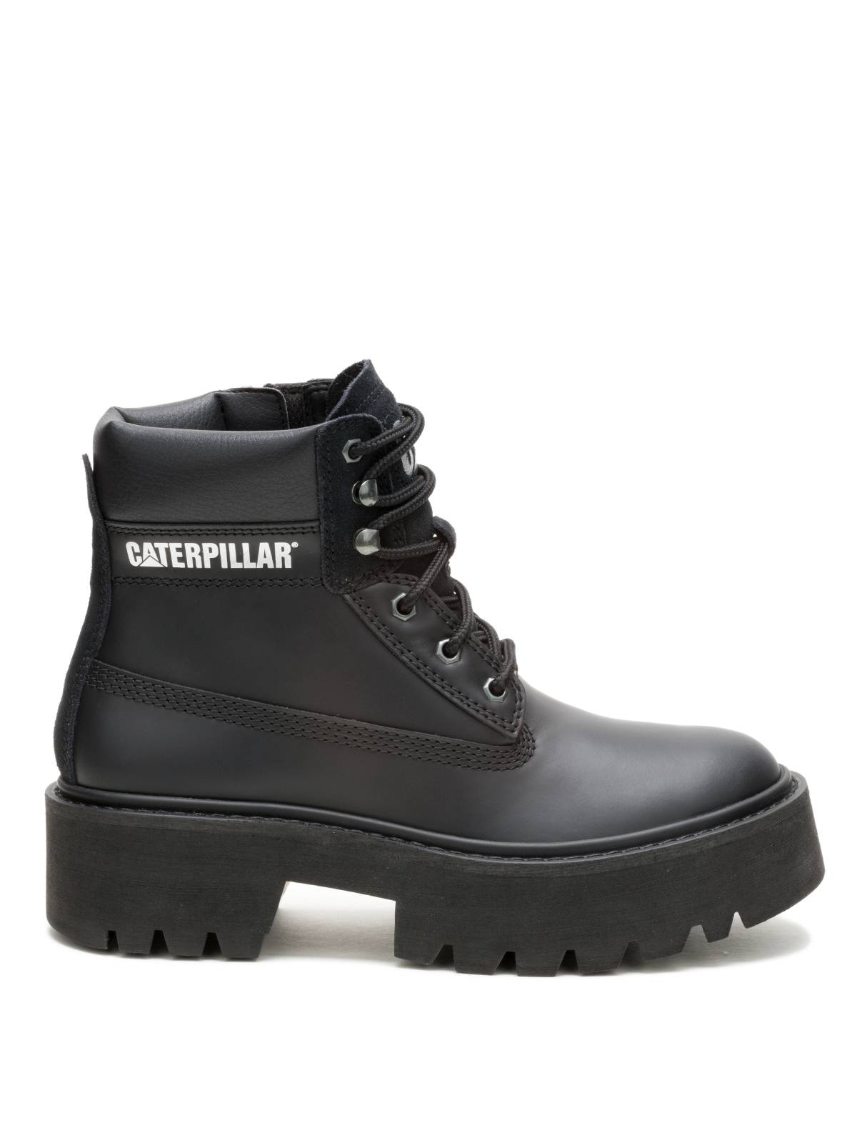 Botín Cuero Colorado Max 6 Zip Mujer Negro Cat