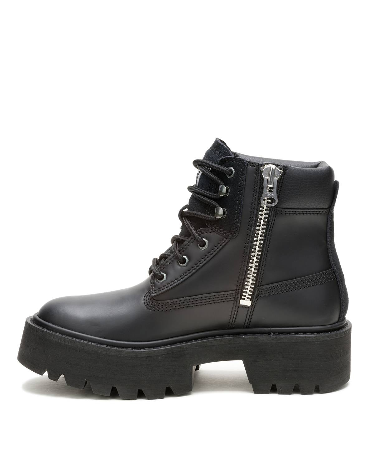 Botín Cuero Colorado Max 6 Zip Mujer Negro Cat