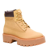 Botín Cuero Colorado Max 6 Zip Mujer Café Claro Cat