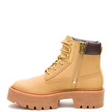 Botín Cuero Colorado Max 6 Zip Mujer Café Claro Cat