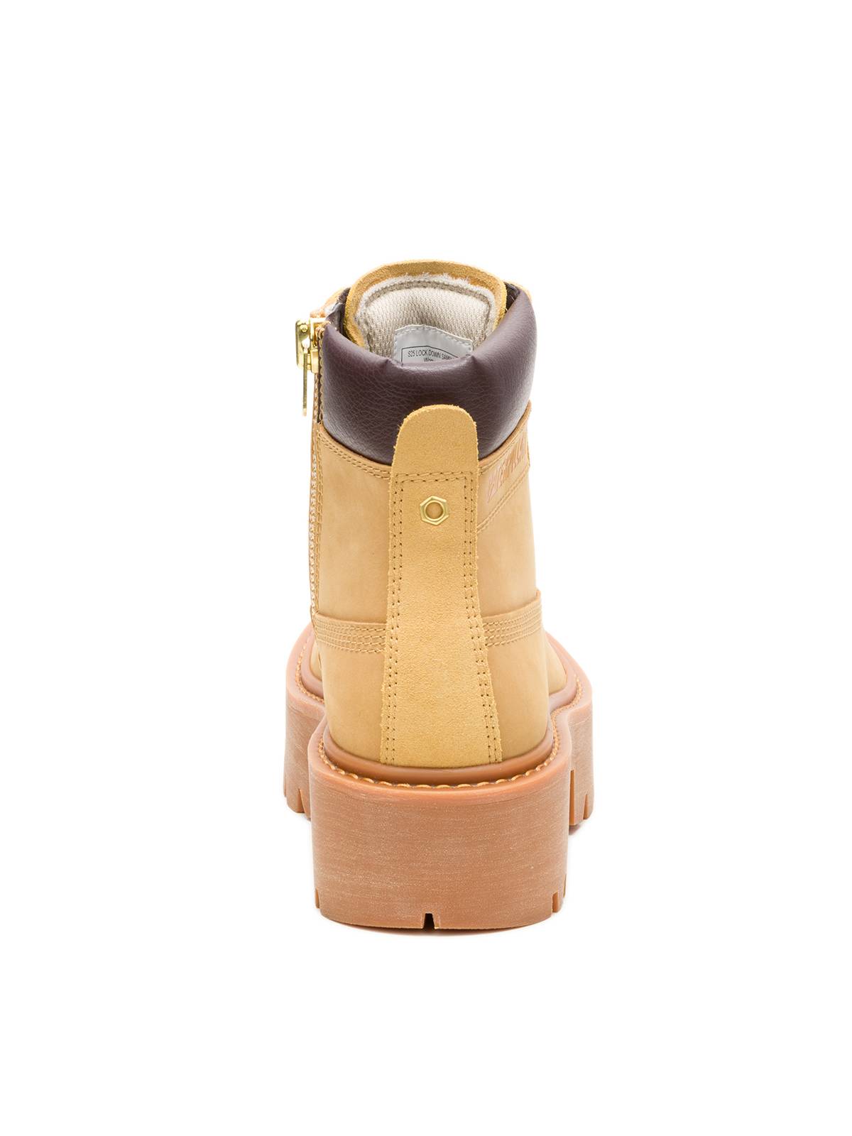 Botín Cuero Colorado Max 6 Zip Mujer Café Claro Cat