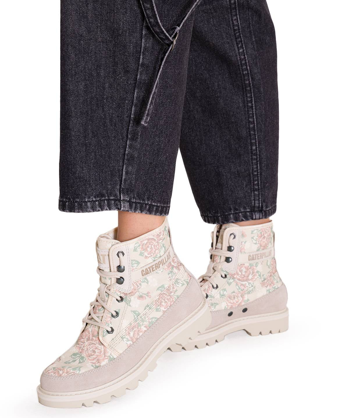 Botín Canvas Mujer Colorado Beige/Floral Cat