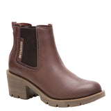 Botín Cuero Mujer Rewrite Chelsea Café Oscuro Cat